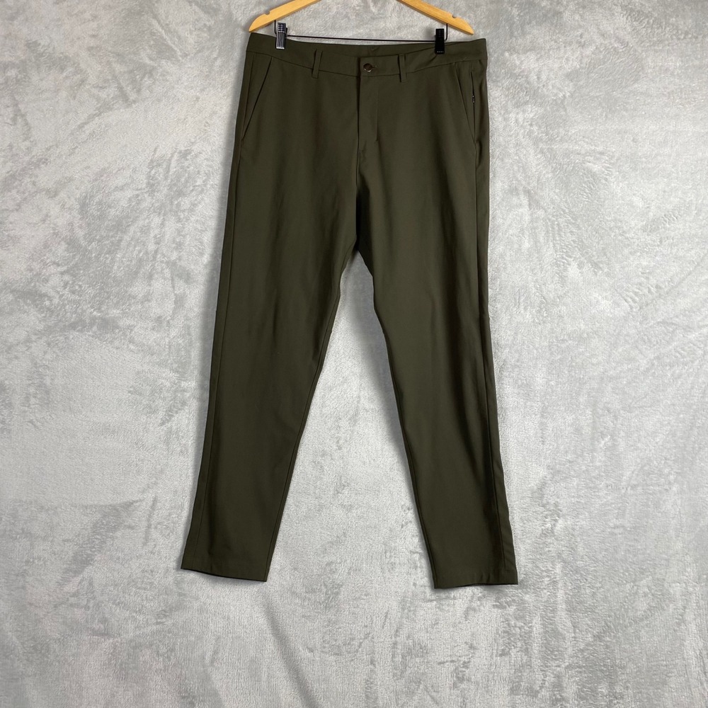 Lululemon Commission Pant Slim Men 36 Dark Olive Green Chino Trouser LM5439S